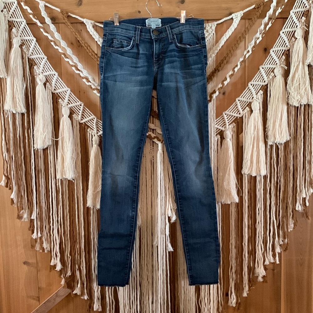 Current Elliot The Rolled Skinny Dark Wash Denim Jeans Size 26